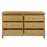 Bath Oak 6 Drawers Wide Chest - The Furniture Mega Store 