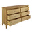 Bath Oak 6 Drawers Wide Chest - The Furniture Mega Store 