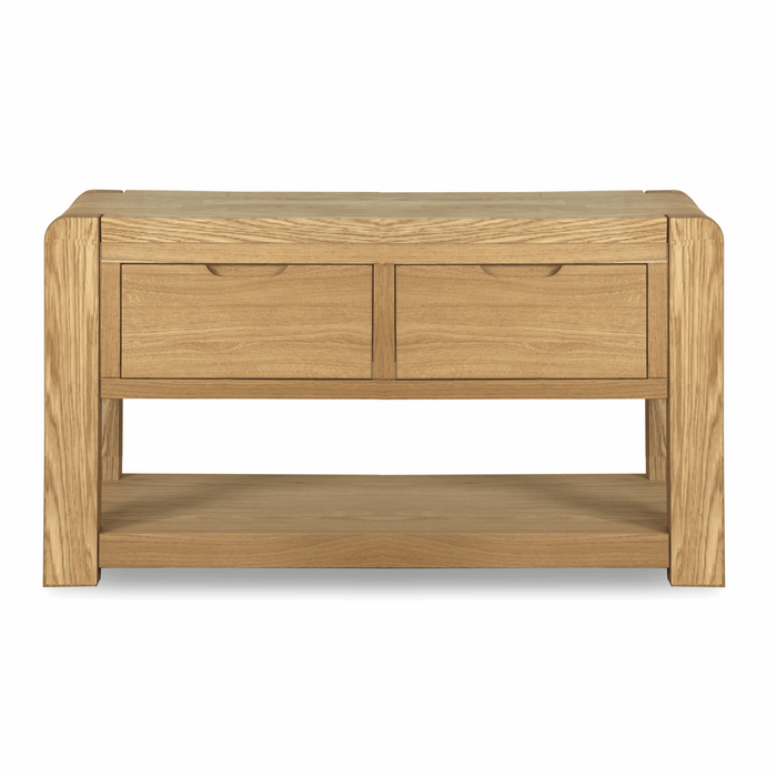 Bakerloo Oak 2 Drawer Coffee Table - The Furniture Mega Store 