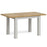 Country Grey and Oak Dining Table, 110cm-150cm Seats 4 to 6 Diners Rectangular Extending Top - The Furniture Mega Store 