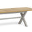 Country Grey and Oak Cross Leg Extendable Dining Table, 190cm-250cm - The Furniture Mega Store 