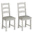 Country Grey and Oak Collection Ladder Back Dining Chairs - Sold In Pairs - The Furniture Mega Store 