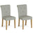 Country Grey and Oak Collection Fabric Dining Chairs - Sold In Pairs - The Furniture Mega Store 