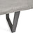 Dalston Grey Oak Dining Table 140cm-180cm Extending Live Edge Top with Industrial Style Black Metal U Legs - The Furniture Mega Store 