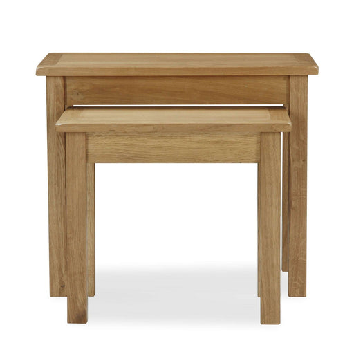 Addison Lite Natural Oak Nest of 2 Tables - The Furniture Mega Store 