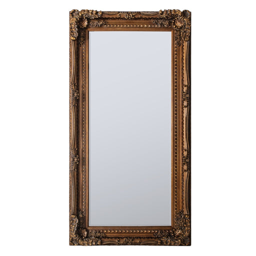 Carved Louis Leaner Mirror Gold - The Furniture Mega Store