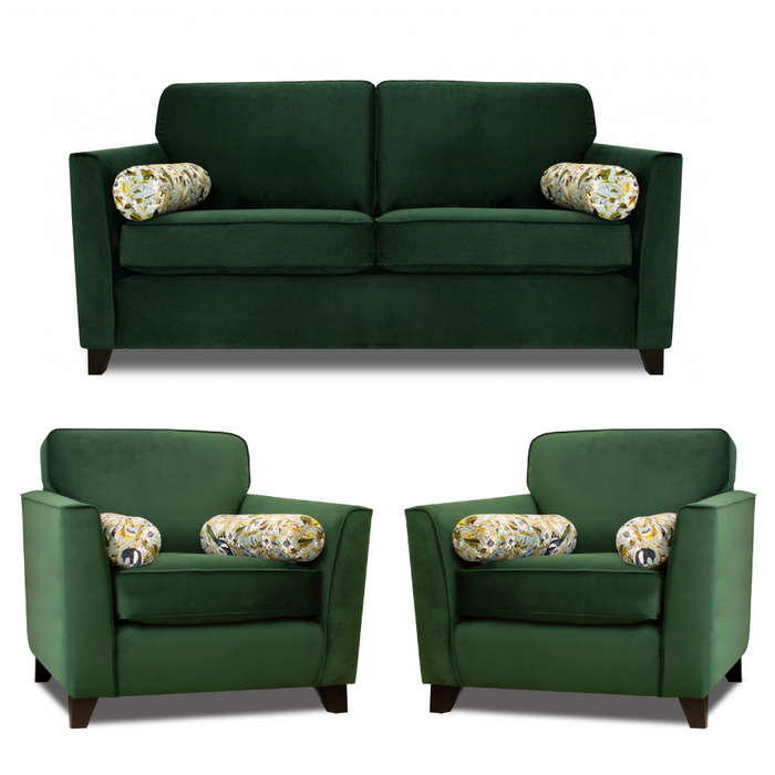 Rene 3 Seater Sofa & 2 Armchairs Set - Choice Of Colours - The Furniture Mega Store 