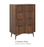 Strand Walnut Chest Of 4 Drawers - The Furniture Mega Store 