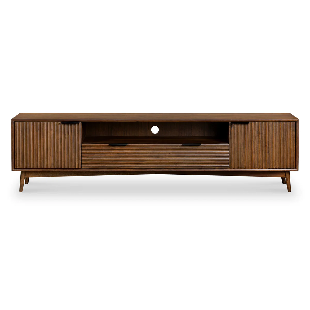 Strand Walnut Extra Large TV Unit - 190cm - The Furniture Mega Store 