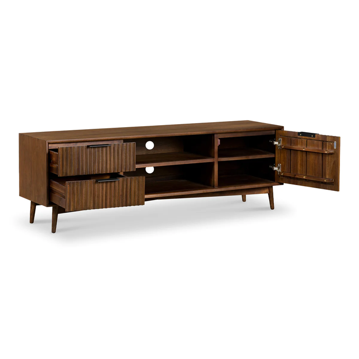 Strand Walnut Large TV Unit - 150cm - The Furniture Mega Store 