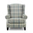 Floyd Check Fabric Wing Back Occasional Chair - The Furniture Mega Store 
