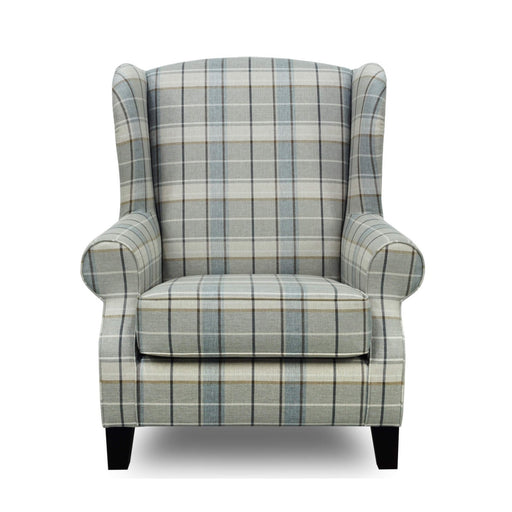 Floyd Check Fabric Wing Back Occasional Chair - The Furniture Mega Store