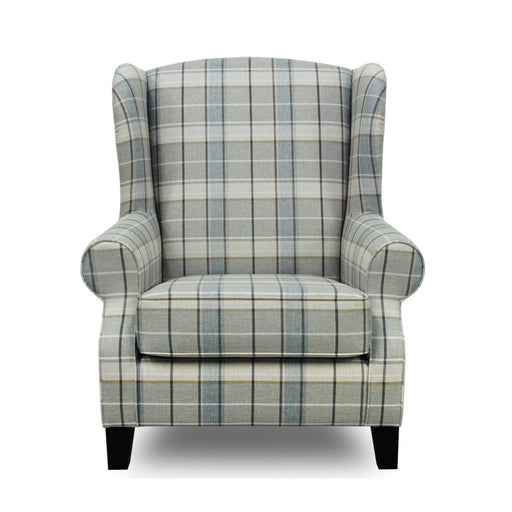 Floyd Check Fabric Wing Back Occasional Chair - The Furniture Mega Store 
