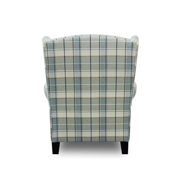 Floyd Check Fabric Wing Back Occasional Chair - The Furniture Mega Store 