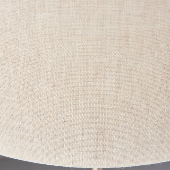 Highcliffe 3 Light Table Lamp - Chrome & Natural Linen Shade - ETA 19/01/2024 - The Furniture Mega Store 