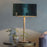 Highfield Table Lamp - Brass & Emerald Velvet Shade - The Furniture Mega Store 