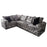 Alexa Lustro Velvet L Shaped Corner Sofa - Choice Of Colours - The Furniture Mega Store 