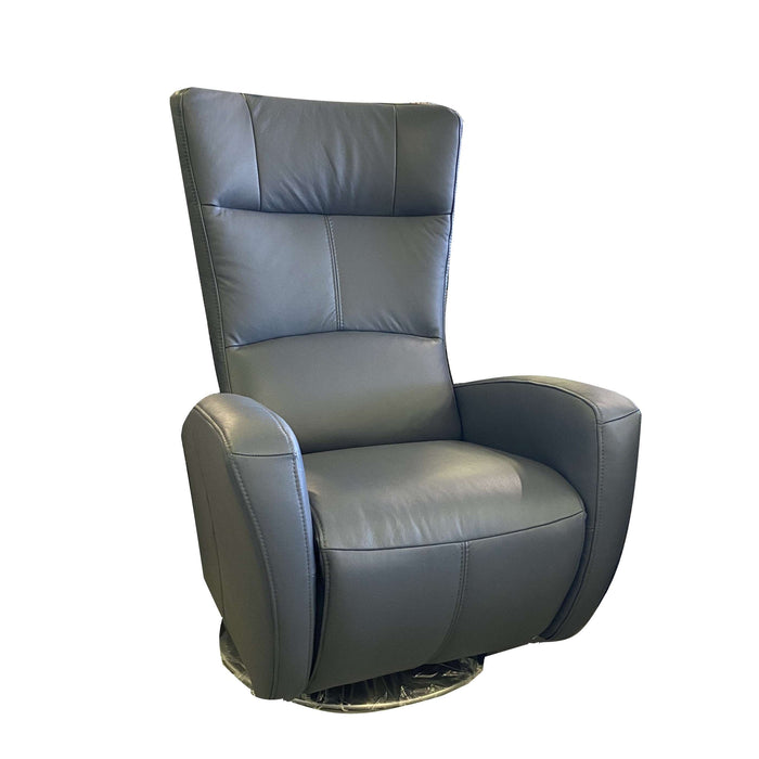 Aura Luxury Leather Recliner Swivel Chair - Choice Of Manual Or Power Recline - The Furniture Mega Store 