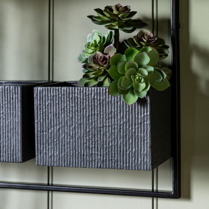 Islington Wall Planter - Black - The Furniture Mega Store 