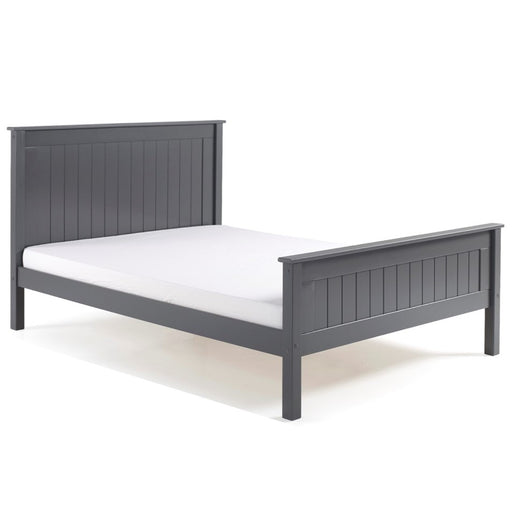 Tito High Foot End 4"6 Double Bed - Dark Grey - The Furniture Mega Store 