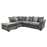 Delilah Fabric Chaise Corner Sofa - Choice Of Classic or Scatter Back - The Furniture Mega Store 