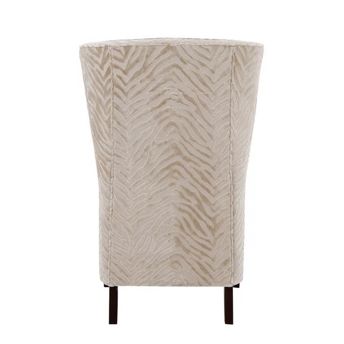 Kenya Fabric Throne Winged Accent Chair - Choice Of Legs - The Furniture Mega Store 