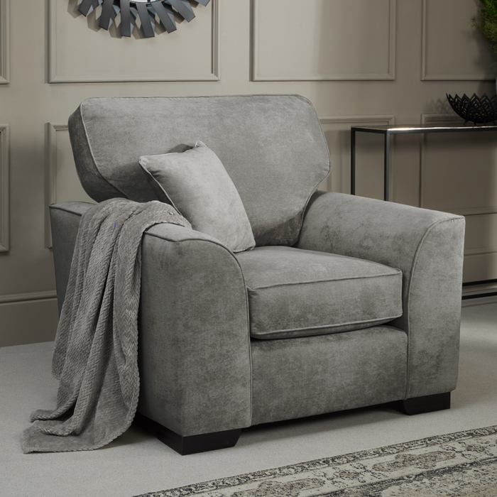 Richmond 3 Seater Sofa, 2 Seater Sofa, Armchair & Footstool Set - Choice Of Colours - The Furniture Mega Store 