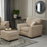 Richmond 3 Seater Sofa, Armchair & Footstool Set - Choice Of Colours - The Furniture Mega Store 