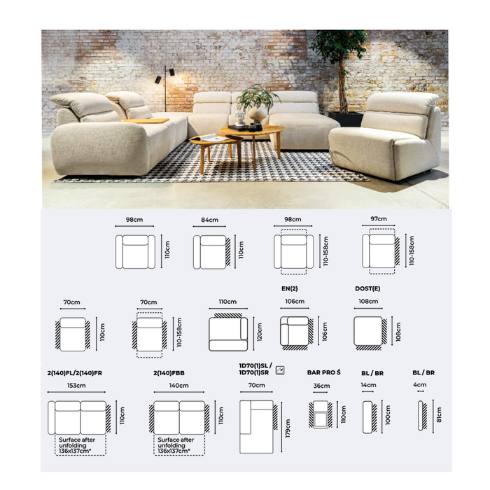 Modular Sofa Collection - Optional Power Recline - The Furniture Mega Store 