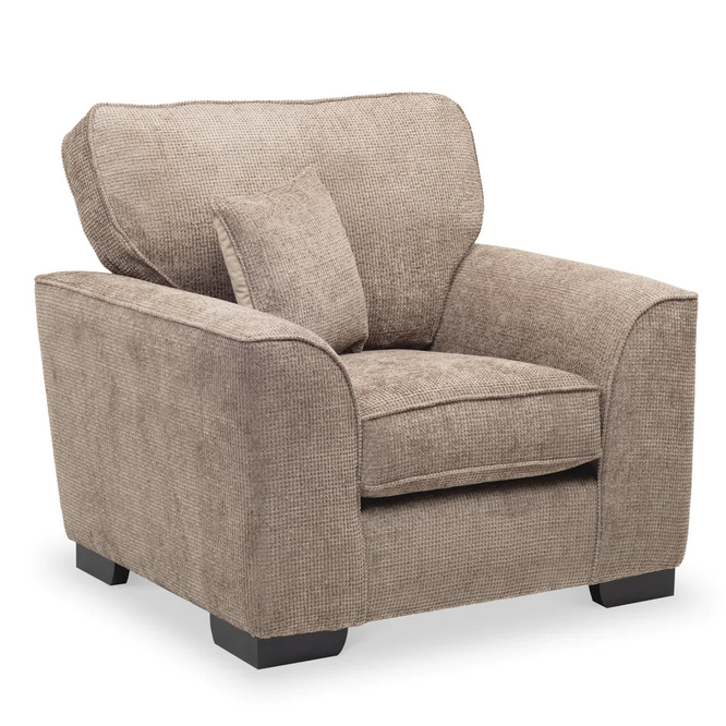 Odette Waffle Fabric Armchair & Love Chair Collection - Choice Of Sizes & Colours - The Furniture Mega Store 