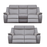 Clayton Leather 3 Seater & 2 Seater Recliner Sofa Set - The Furniture Mega Store 