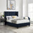 Alegra Navy Blue 4"6 Double Bed - The Furniture Mega Store 