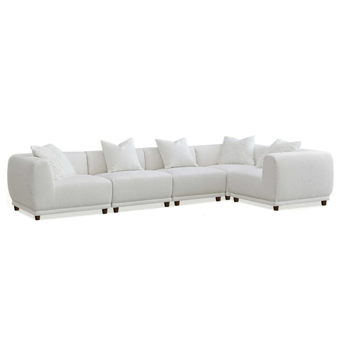 Lottie Modular Corner Sofa - Polar White Boucle - The Furniture Mega Store 