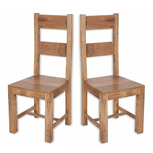 Bombay Mango Wood Dining Chair (Sold in Pairs) - The Furniture Mega Store 