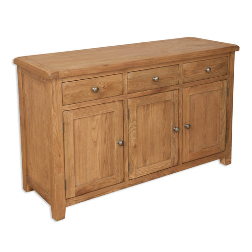 Wiltshire Country Oak 3 Door 3 Drawer Large Sideboard - The Furniture Mega Store 