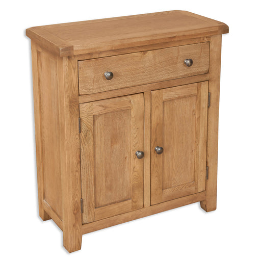 Wiltshire Country Oak 1 Drawer 2 Door Hall Cabinet - The Furniture Mega Store 