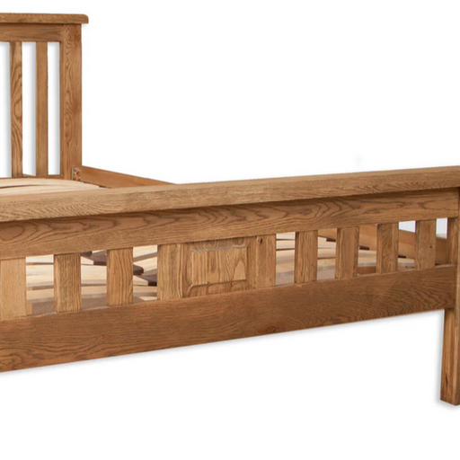 Wiltshire Country Oak Double Bed Frame - The Furniture Mega Store 