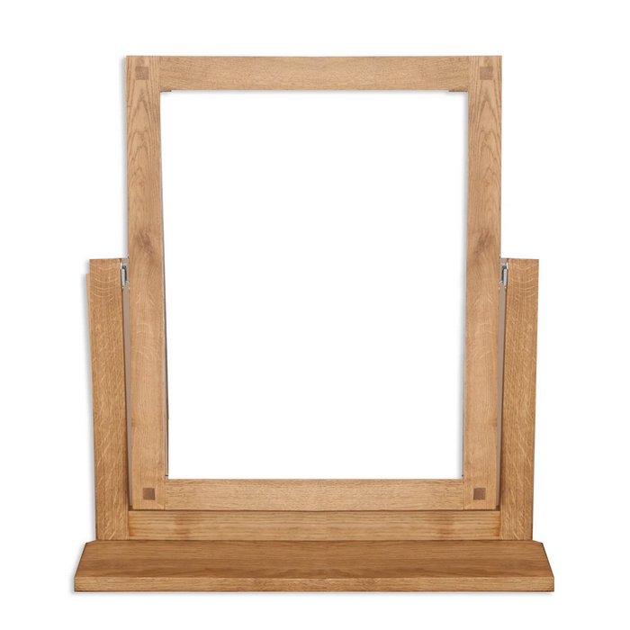 Wiltshire Country Oak Dressing Table Mirror - The Furniture Mega Store 