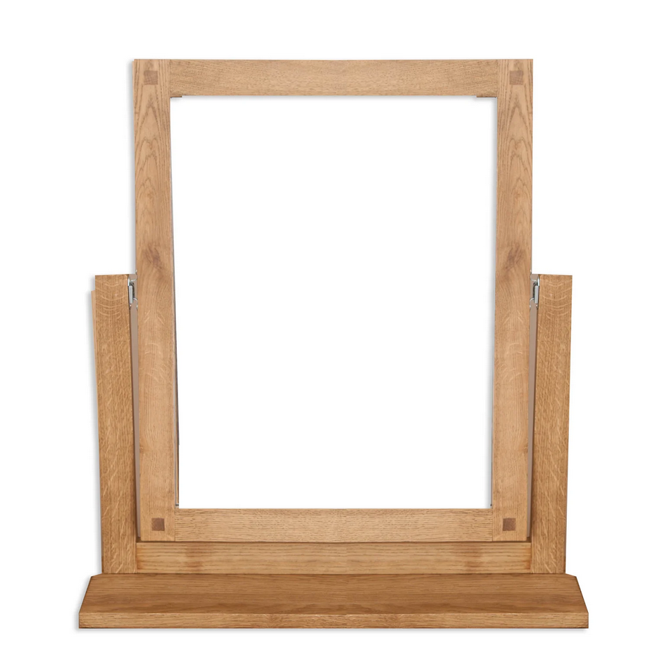 Wiltshire Country Oak Dressing Table Mirror - The Furniture Mega Store 