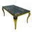 Louis 2m Black Marble & Gold Leg Dining Table - The Furniture Mega Store 