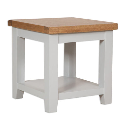 St.Ives French Grey & Oak Lamp Table - The Furniture Mega Store 
