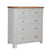 St.Ives French Grey & Oak 2 Over 3 Chest Of Drawers - The Furniture Mega Store 