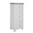 St.Ives French Grey & Oak Tall Boy Chest Of Drawers - The Furniture Mega Store 