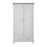 St.Ives French Grey & Oak 2 Door 2 Drawer Wardrobe - The Furniture Mega Store 
