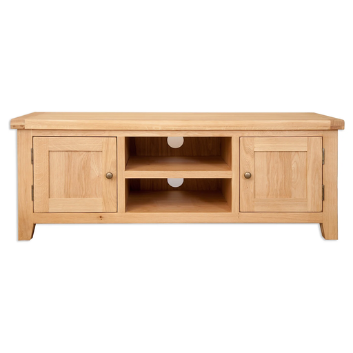 Wiltshire Natural Oak Large TV Cabinet - 134cm - The Furniture Mega Store 