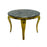 Louis 1.1m Round Black Marble & Gold Leg Dining Table - The Furniture Mega Store 