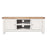 St.Ives White Painted & Oak Large TV Cabinet - 135cm - The Furniture Mega Store 