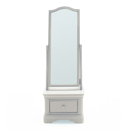 Mabel Taupe Painted Cheval Mirror - The Furniture Mega Store