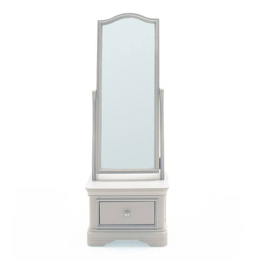 Mabel Taupe Painted Cheval Mirror - The Furniture Mega Store 