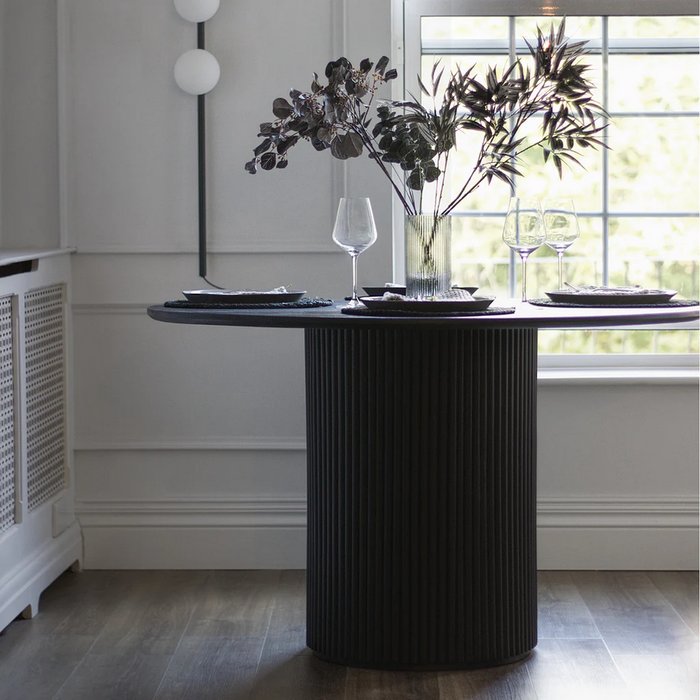 Charcoal round on sale dining table